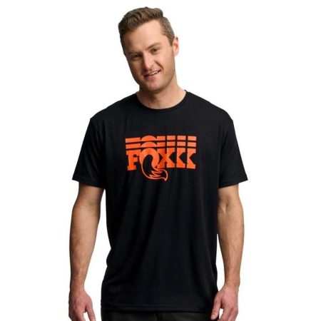 Polera Fox Stacked Negro
