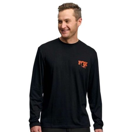 Polera Fox Textured LS Negro