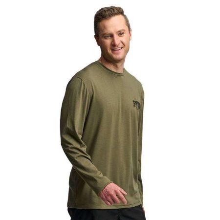 Polera Fox Textured LS Green