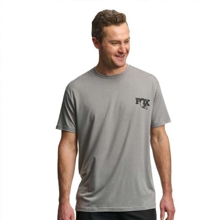 Polera Fox Textured SS Gris