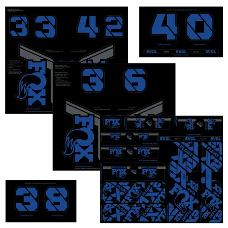 Decal Kit Fox Horquilla/Shock 2021+ Azul