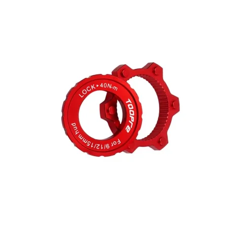 Adaptador Center-Lock a Disco 6 Pernos Aluminio Rojo