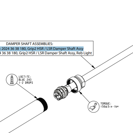 Damper Rebote: 2024 36 y 38 180, GRIP2 HSR / LSR DAMPER